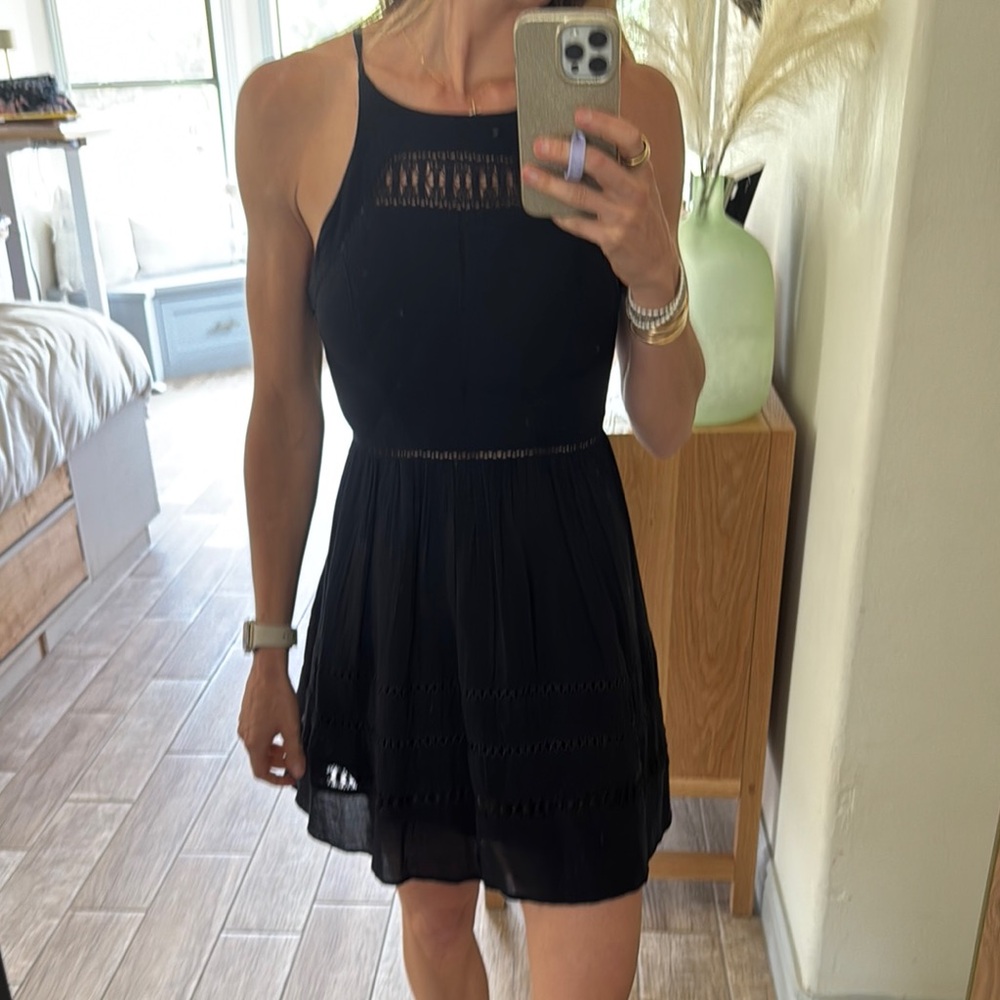 Sam Edelman Black Halter Mini Sundress Night Out